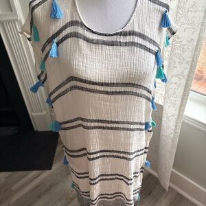 Surf Gypsy Monochrome Striped Dress
